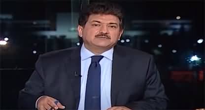 Hamid Mir receives whose phone call during the break?