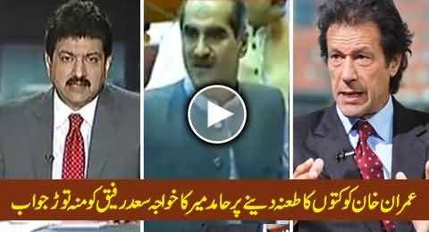 Hamid Mir's Reply to Khawaja Saad Rafique on His Statement About Imran Khan's Dog Sheru