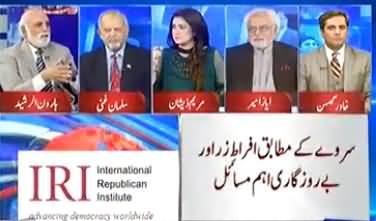 Haroon Rasheed Comments on IRI Survey in Favour of PTI Govt