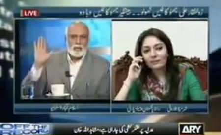 Haroon Rasheed Vs Sharmila Farooqi Fight in Live Program