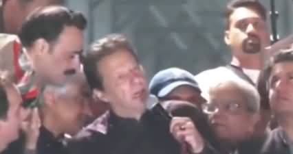 Hilarious: Imran Khan mixed the names of participants while thanking on container