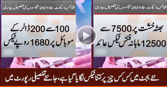How Much Tax Imposed on Different Items by FBR - Detailed Report