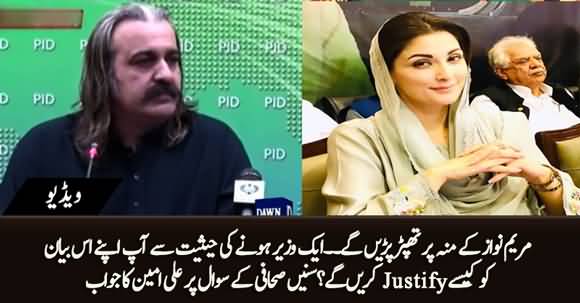 How Will You Justify Your Statement About Maryam Nawaz? Journalist Asks Ali Amin Gandapur