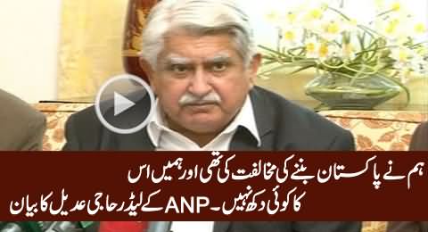 Hum Ne Pakistan Ki Mukhalfat Ki Aur Hamein Is Ka Koi Dukh Nahi - ANP's Haji Adeel