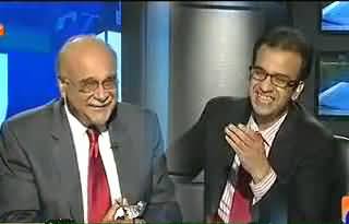 میں ہمیشہ سچ بولتا ہوں، نجم سیٹھی کی بات پر منیب فاروق نے زور زور سے ہنسنا شروع کردیا۔