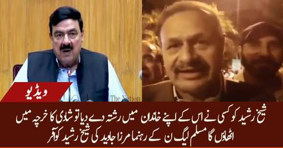 I Will Bear All Expenditure Of Sheikh Rasheed's Wedding If Anyone Proposes Him - PMLN Mirza Javed