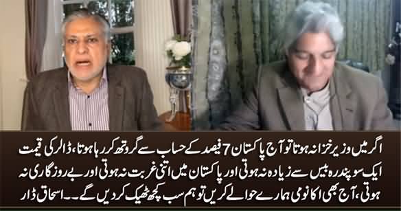 If I Were the Finance Minister, There Would Not Be So Much Poverty in Pakistan Today - Ishaq Dar
