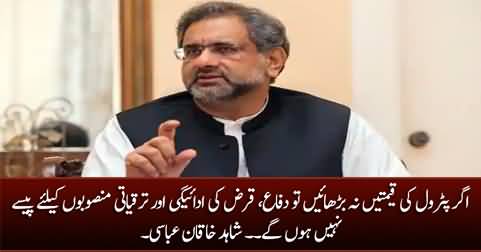 If petrol prices are not increased then there will be no money for defence & debt repayment - Shahid Khaqan 