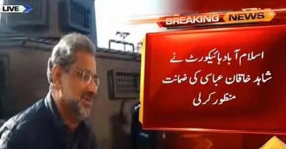 IHC Grants Bail To Shahid Khaqan Abbasi In LNG Case