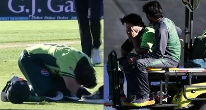 Imam-ul-Haq suffered a facial injury after being hit by a ball in the match against New Zealand