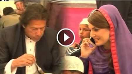 Imran Khan and Reham Khan Having Lunch With Madrassa Students, Exclusive Video