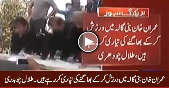 Imran Khan Bani Gala Mein Exercise Ker Ke Bhagne Ki Tayyari Ker Rahe Hain - Talal Chaudhry