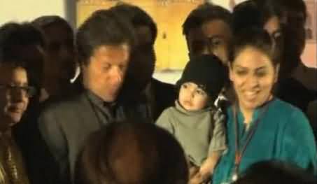 Imran Khan Escapes Another Fall in Lahore as Stage Collapses, Watch Video