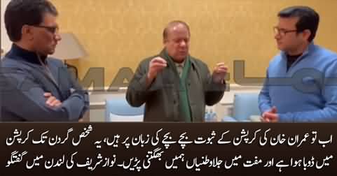 Imran Khan Gardan Tak Corruption Mein Doba Huwa Hai - Nawaz Sharif Talks in London
