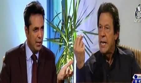Imran Khan Gets Angry on Talat Hussain During Live Interview