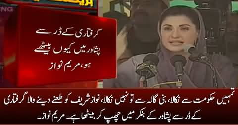 Imran Khan! Giraftari Ke Dar Se Peshawar Ke Bunker Mein Chup Kar Baitha Hai - Maryam Nawaz