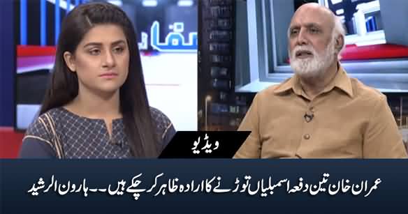 Imran Khan Has Expressed His Intention Thrice to Dissolve Assemblies - Haroon Rasheed