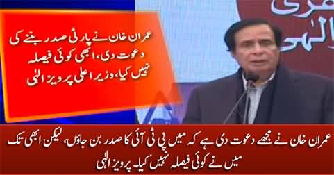 Imran Khan has offered me to become PTI president - Pervaiz Elahi