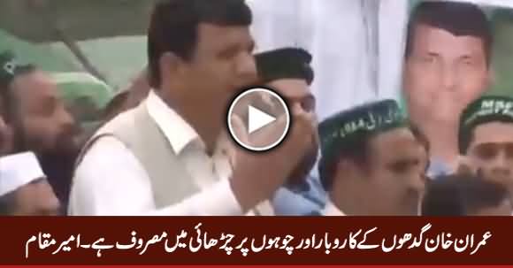 Imran Khan Is Busy in Exporting Donkeys And Killing Rats - Ameer Muqam