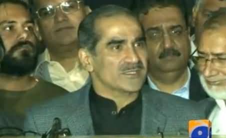Imran Khan is Mentally Sick - Khawaja Saad Rafique Bashing Imran Khan While Talking to Media