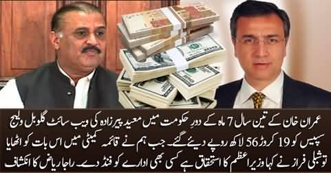 Imran Khan's govt gave 19.56 Crore Rupees to Moeed Pirzada's website - Raja Riaz