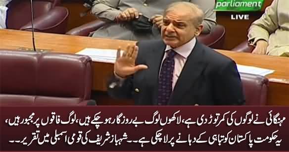 Imran Khan's Govt Has Destroyed Pakistan - Shahbaz Sharif's Speech in National Assembly