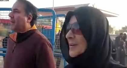 Imran Khan's sister Uzma Khan reached Adiala Jail to meet Imran Khan after receiving permission