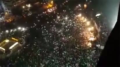 Imran Khan tweets video of huge crowd gathered in Karachi for his support