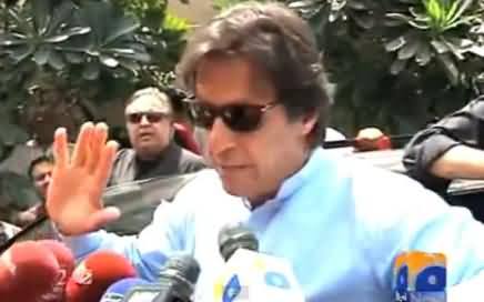 Imran Khan Talking to Media in Karachi About His Next Plan - 9th April 2015