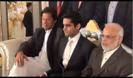 Imran Khan Talking to Media in the Walima Ceremony of Ejaz Chaudhary's Son