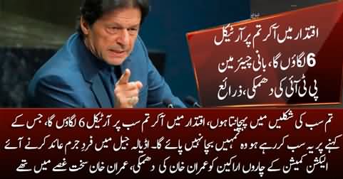 Imran Khan threatened ECP members who came to indict him in Adiala jail