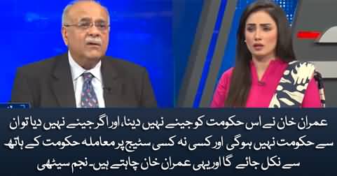 Imran Khan will not let this government survive - Najam Sethi