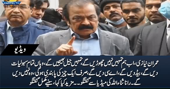 Imran Niazi! We Will Send You Jail, We Will Provide You All Facilities There - Rana Sanaullah