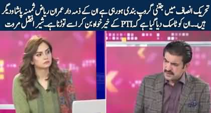 Imran Riaz & Samina Pasha type people are responsible for grouping in PTI - Sher Afzal Marwat