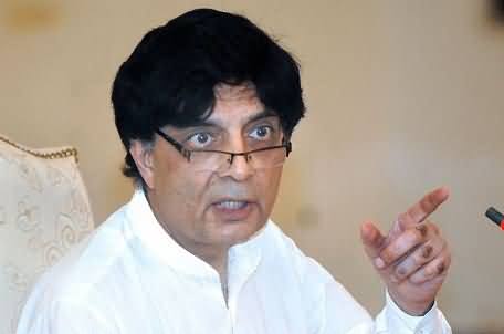 India Is Involved in Terrorism in Pakistan - Interior Minister Chaudhry Nisar