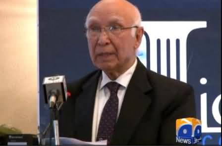 India's Attitude Shows It Has Desire of War with Pakistan - Sartaj Aziz