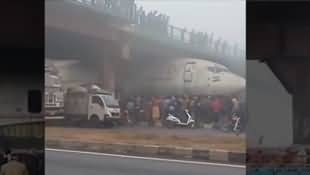 This Can Happen Only in India: Indian Aircraft Gets Stuck Under Bridge