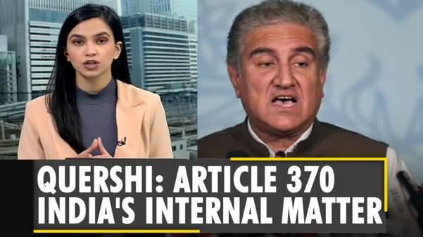 Indian Media Happy on Shah Mehmood Qureshi's Statement About Article 370
