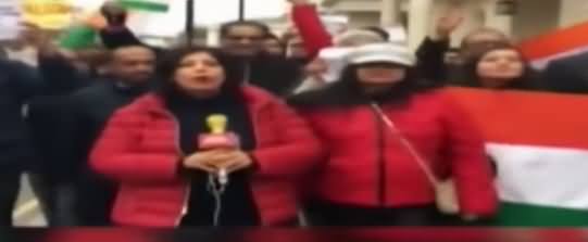 Indians Protest Outside Pak High Commission In London Over Pulwana Attack