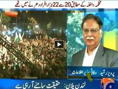 Informaion Minister Pervez Rasheed Views on PTI's Jalsa in Karachi - 21st September 2014