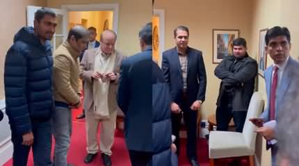 Inside Nawaz Sharif’s London office, Nawaz Sharif meeting his supporters