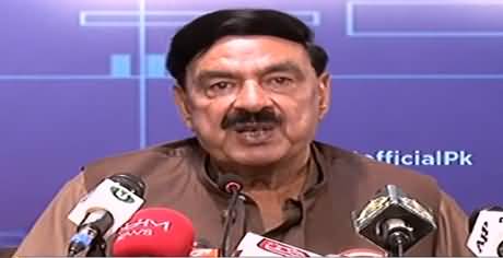 Interior Minister Sheikh Rasheed Ahmad's press conference in Islamabad - 6th February 2022