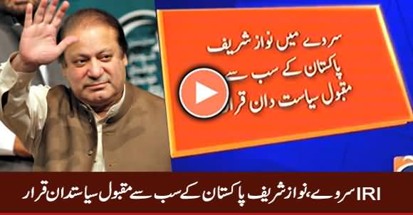 IRI Survey Declared Nawaz Sharif The Most Popular Leader of Pakistan