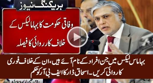 Ishaq Dar Orders FBR to Take Action Against Those Whose Names Are In Bahamas Leaks