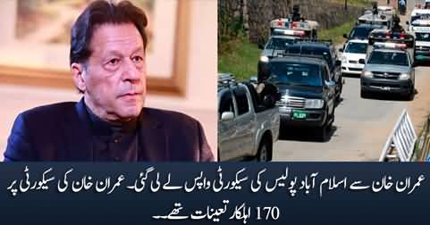 Islamabad police withdraw security from Imran Khan’s residence