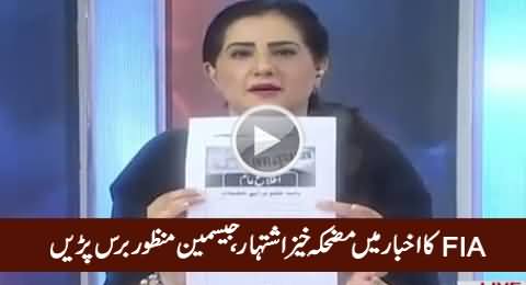 Jasmeen Manzoor Blasts on FIA Over Their Ad in Newspaper Asking For Help