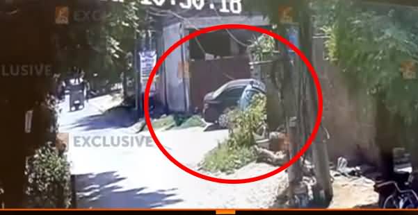 Johar Town Blast: CCTV Footage of The Car That Was Used For The Blast