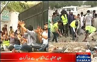 Junaid Jamshed Cleaning The Garbage of Karachi, Exclusive Video