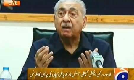 Justice (R) Riaz Kayani Answering the Questions of Journalists After Press Conference