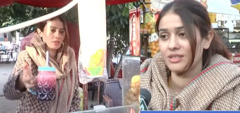 No shame in work - MA pass girl opens her food stall in Islamabad